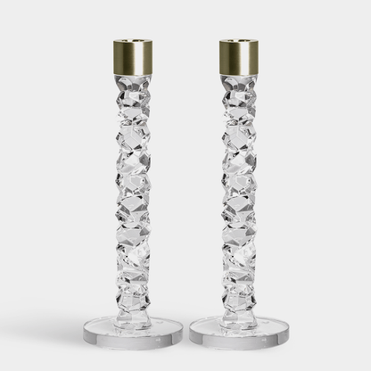 Carat Candlestick Brass Large - Set of 2 - Hosted by Kelly Gaudreau