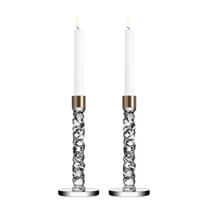 Carat Candlestick Brass Medium - Set of 2 - Hosted by Kelly Gaudreau