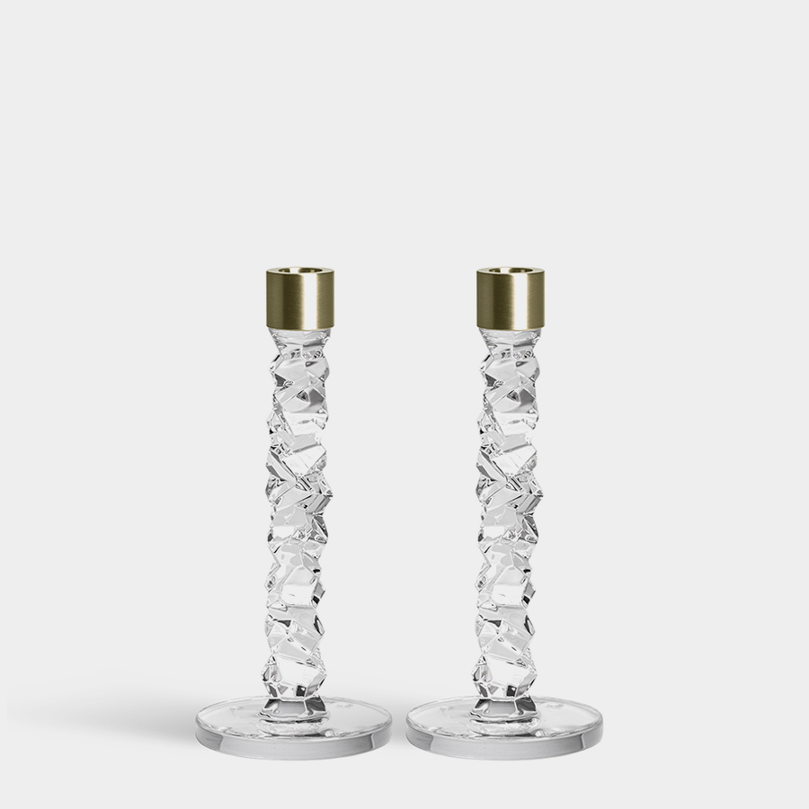 Carat Candlestick Brass Medium - Set of 2 - Hosted by Kelly Gaudreau