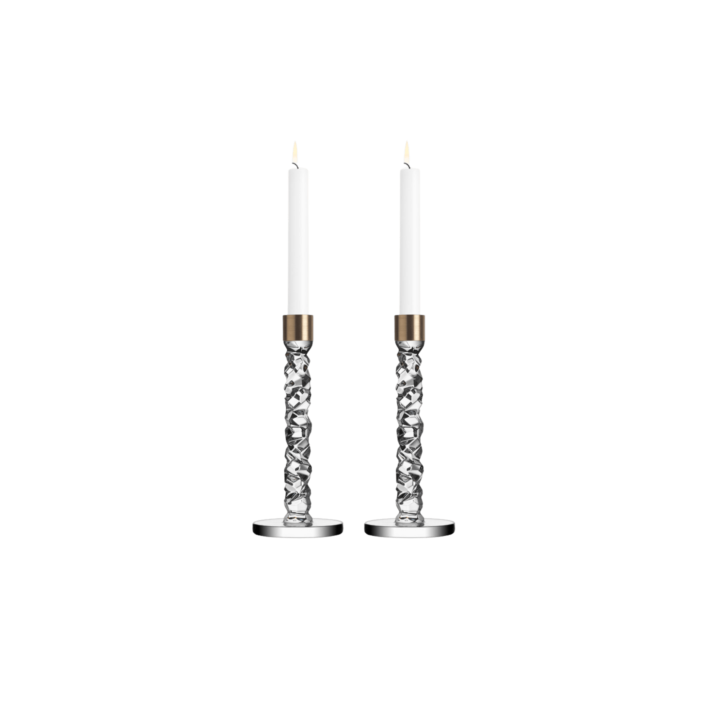 Carat Candlestick Brass Medium - Set of 2 - Hosted by Kelly Gaudreau