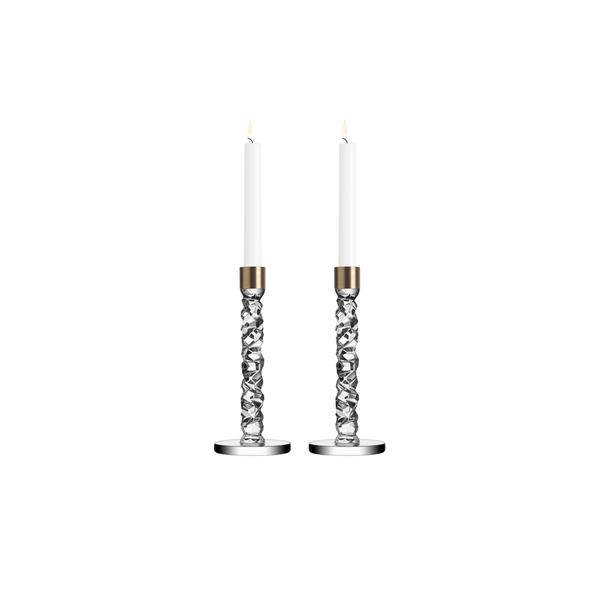 Carat Candlestick Brass Medium - Set of 2 - Hosted by Kelly Gaudreau