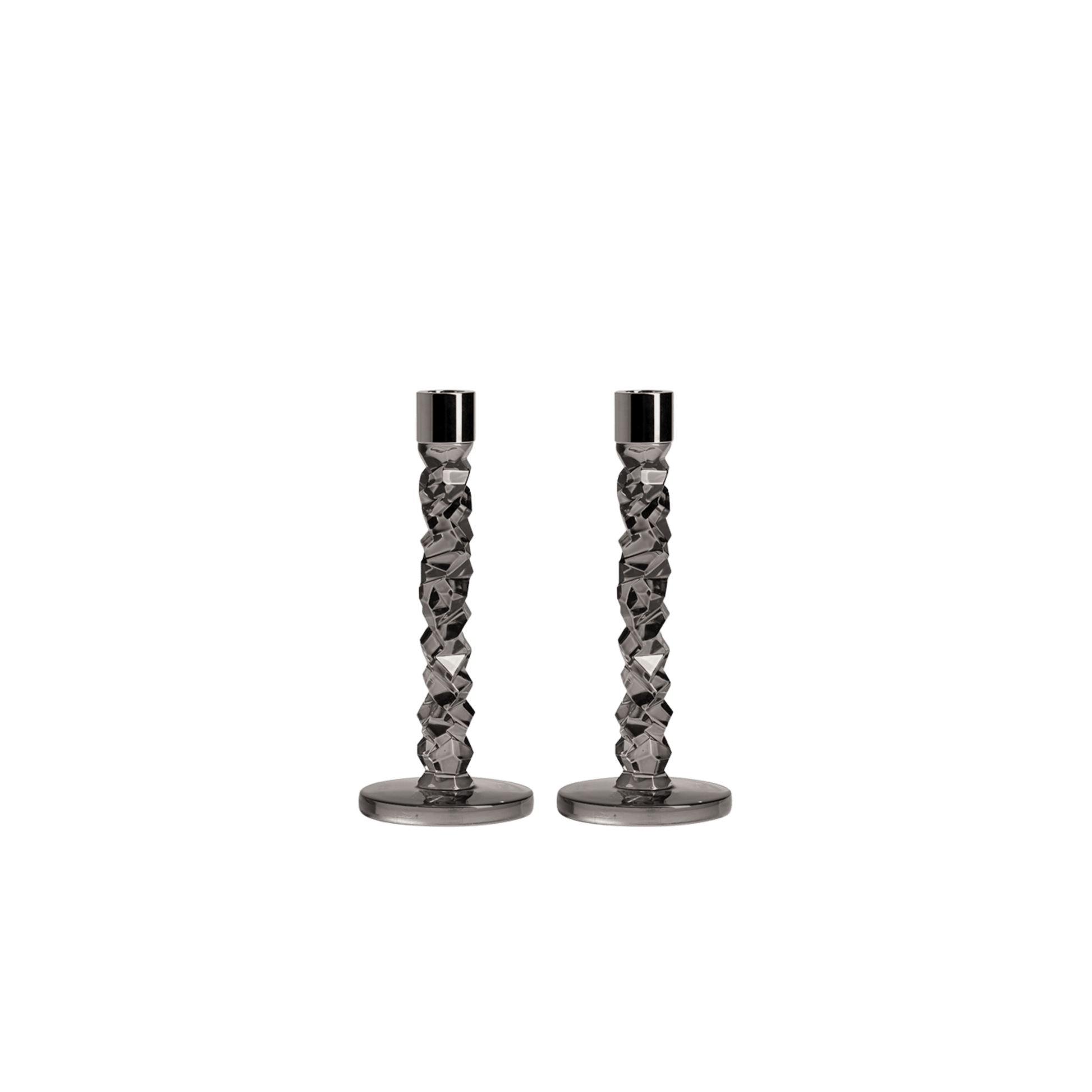 Carat Candlestick Graphite - Set of 2 - Hosted by Kelly Gaudreau