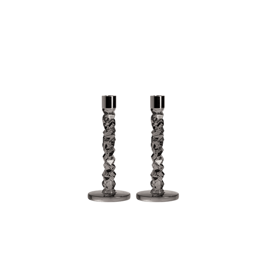 Carat Candlestick Graphite - Set of 2 - Hosted by Kelly Gaudreau