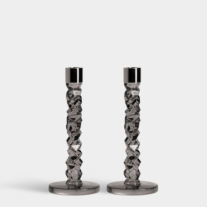 Carat Candlestick Graphite - Set of 2 - Hosted by Kelly Gaudreau
