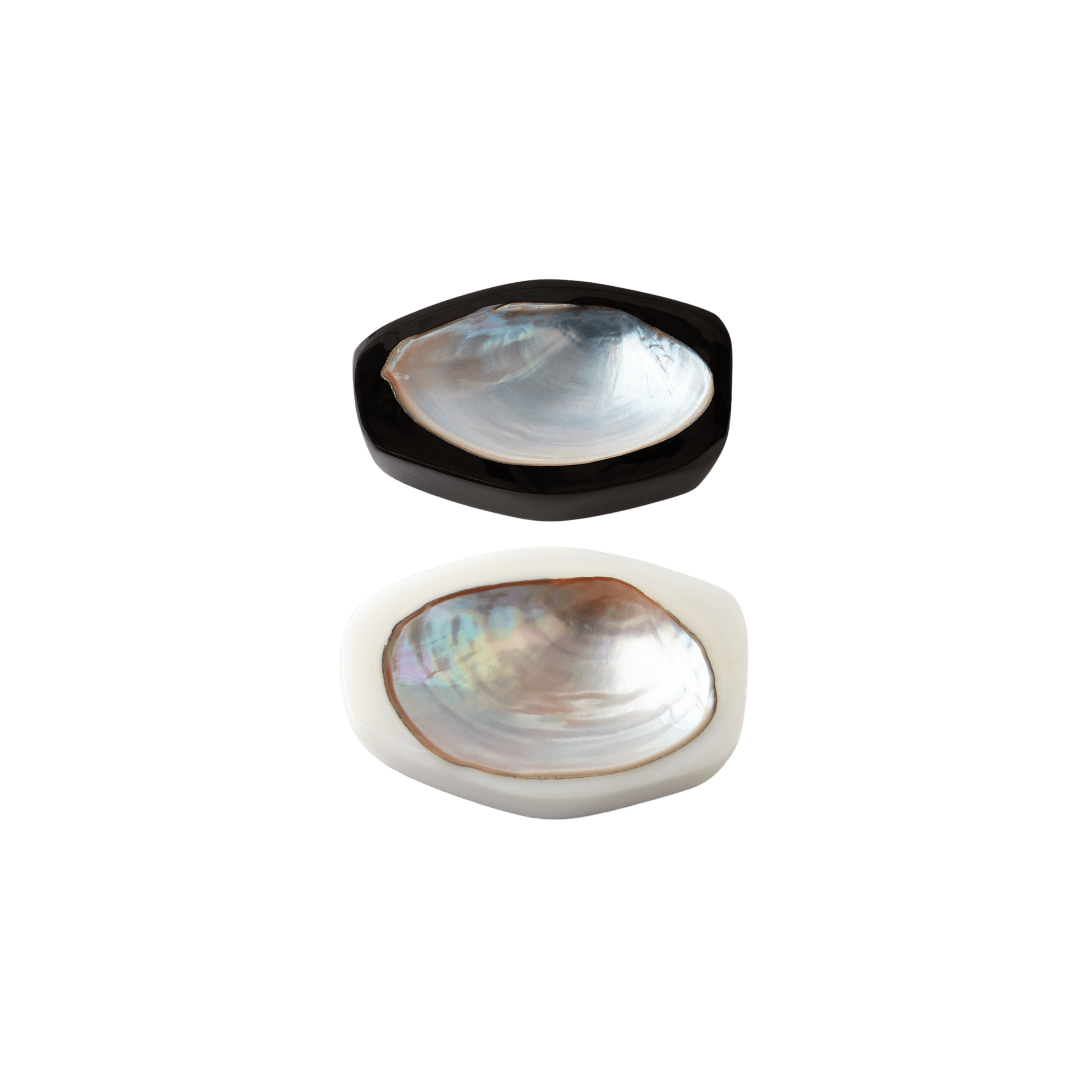 Caviar Dishes in Ivory and Black Set of 2 - Hosted by Kelly Gaudreau