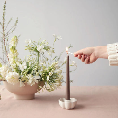 Ceramic Fleur Taper Holder - Hosted by Kelly Gaudreau