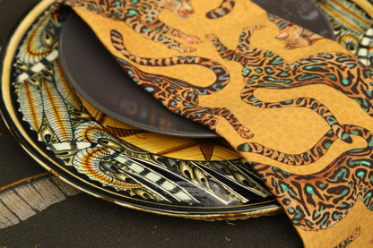 Cheetah Kings Napkins in Gold - Set of 2 - Hosted by Kelly Gaudreau