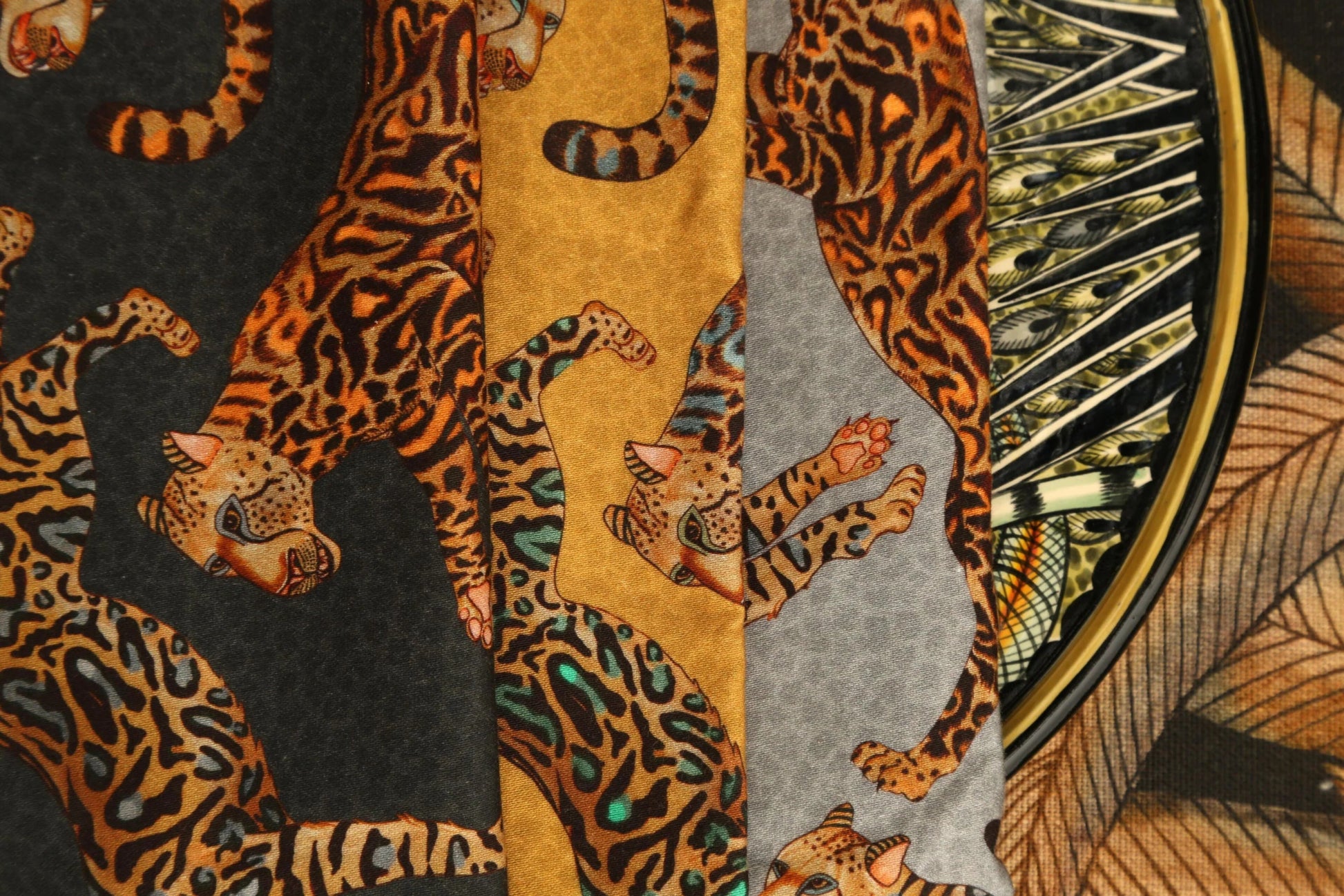 Cheetah Kings Napkins in Night - Set of 2 - Hosted by Kelly Gaudreau