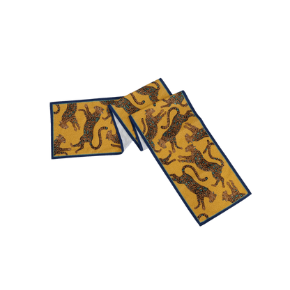 Cheetah Kings Table Runner in Gold - Hosted by Kelly Gaudreau