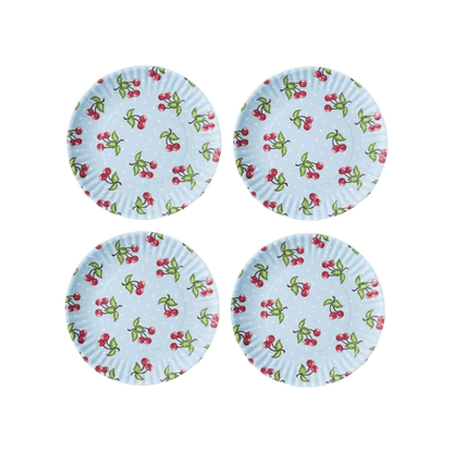 Cherries Melamine "Paper" Plates Set of 4 - Hosted by Kelly Gaudreau