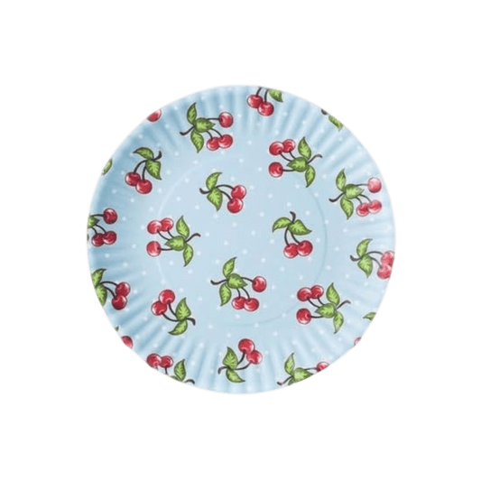 Cherries Melamine "Paper" Plates Set of 4 - Hosted by Kelly Gaudreau