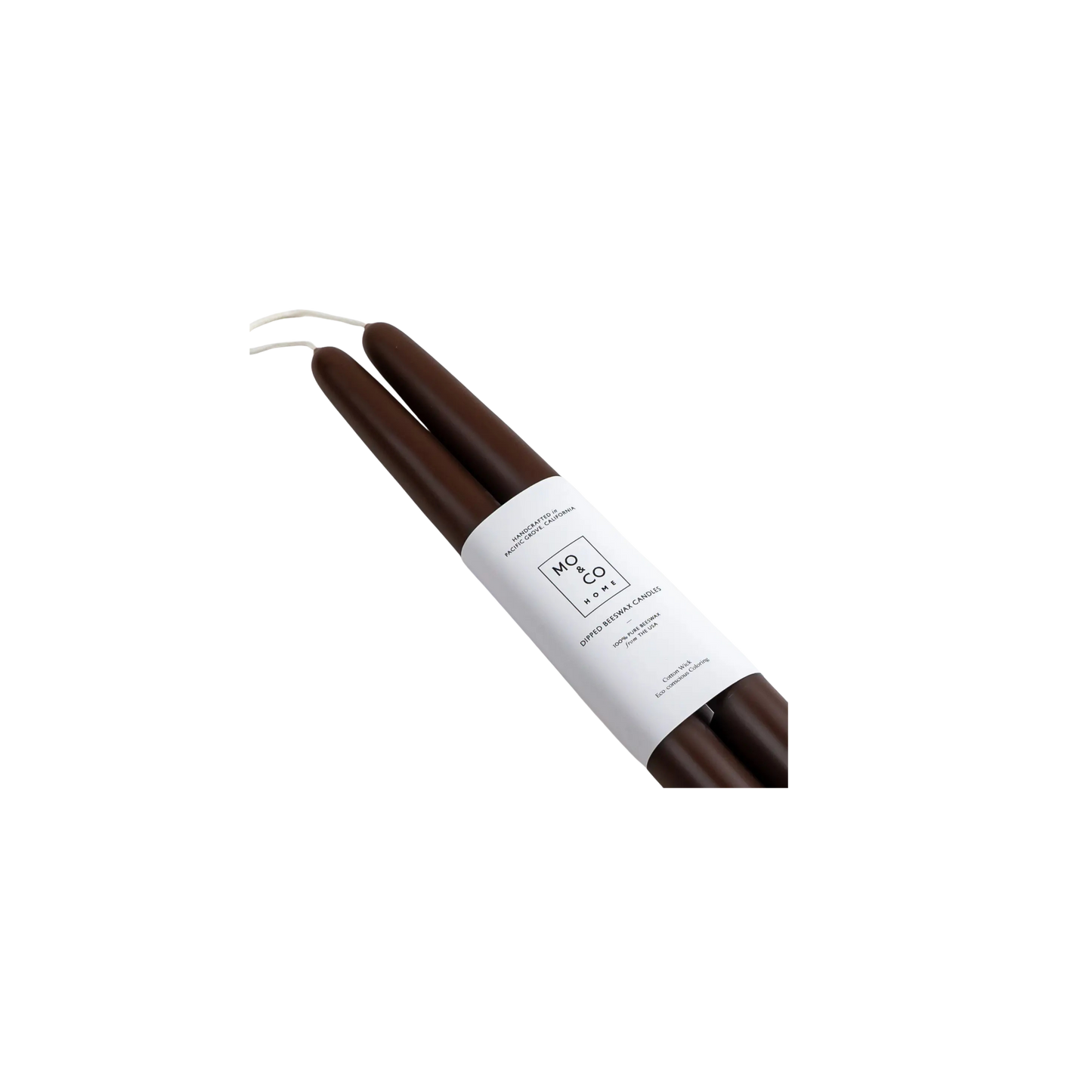 100% Beeswax Dipped Taper Candles - Set of 2