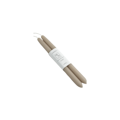 100% Beeswax Dipped Taper Candles - Set of 2