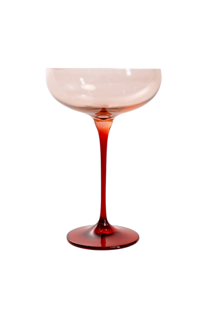 Colored Champagne Coupe - Blush Pink and Red Set of 6 - Hosted by Kelly Gaudreau