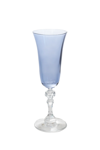 Colored Regal Flute With Clear Stem - Cobalt Blue Set of 6 - Hosted by Kelly Gaudreau