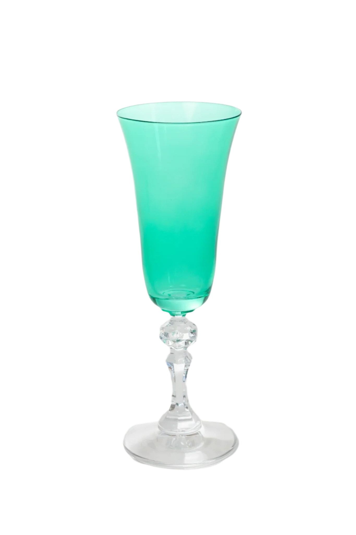 Colored Regal Flute With Clear Stem - Kelly Green Set of 6 - Hosted by Kelly Gaudreau