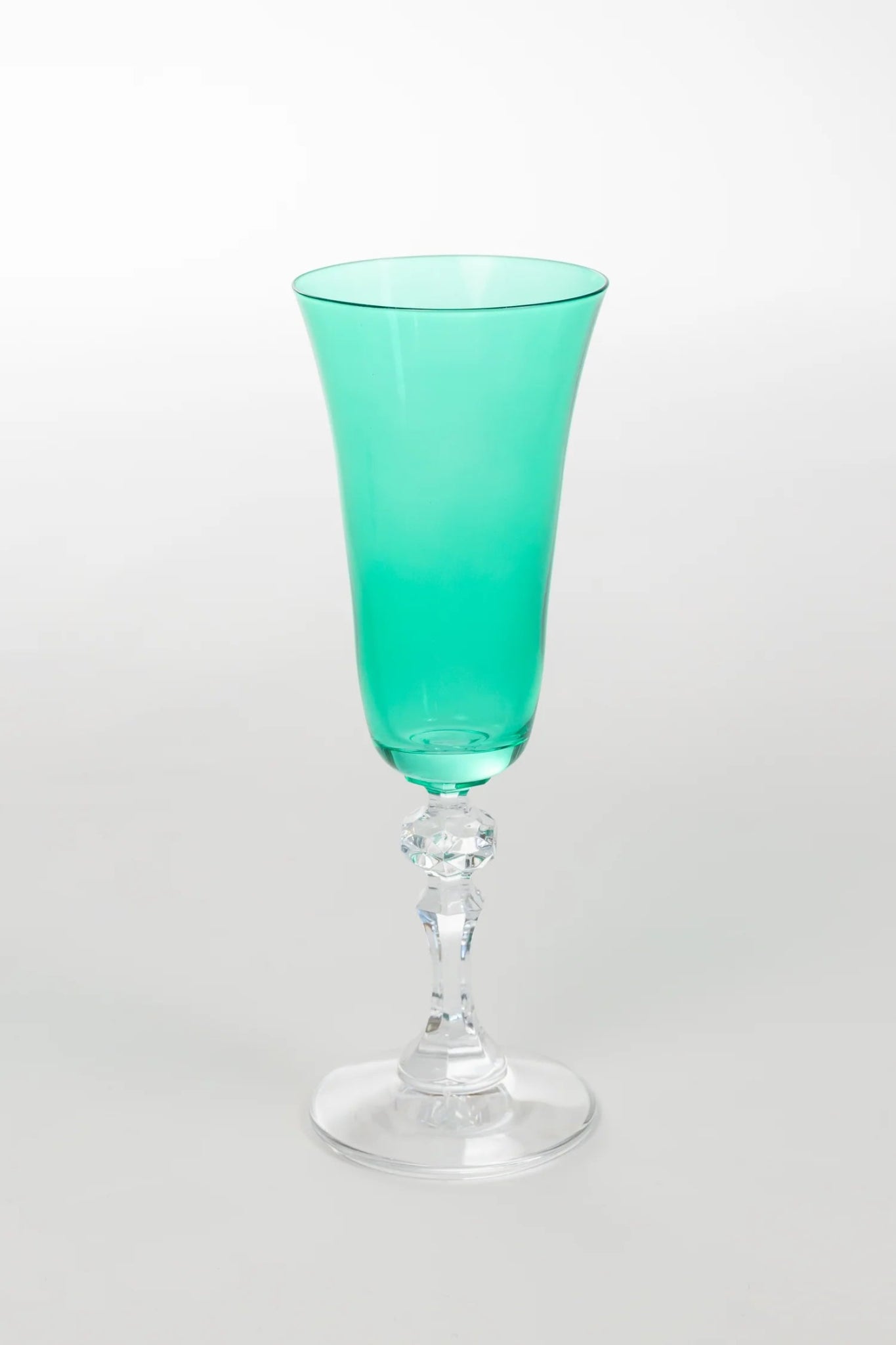 Colored Regal Flute With Clear Stem - Kelly Green Set of 6 - Hosted by Kelly Gaudreau