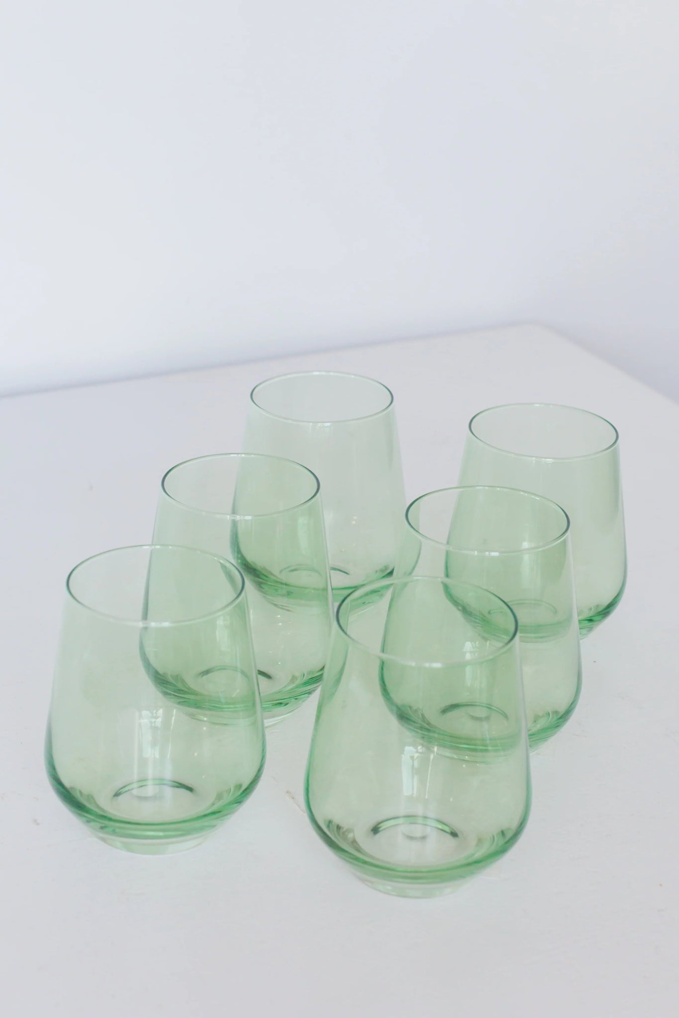 Colored Wine Stemless - Green Mint Set of 6 - Hosted by Kelly Gaudreau