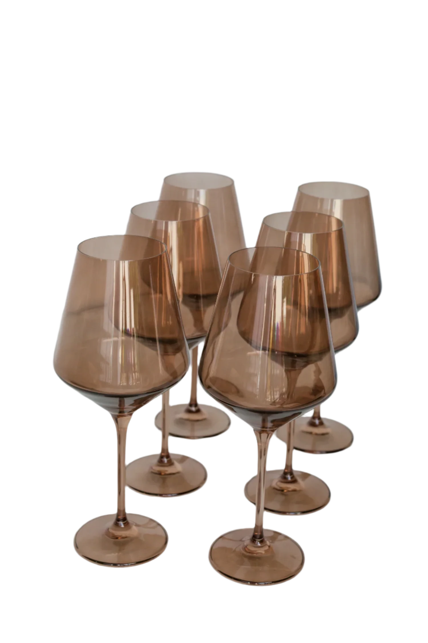 Colored Wine Stemware - Amber Smoke Set of 6 - Hosted by Kelly Gaudreau