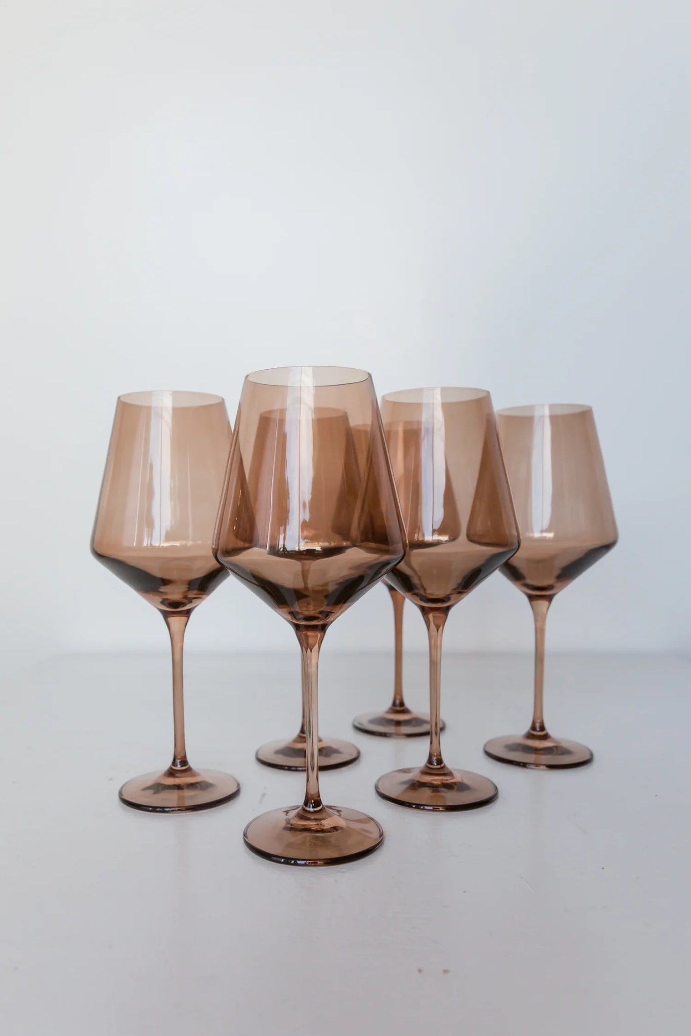 Colored Wine Stemware - Amber Smoke Set of 6 - Hosted by Kelly Gaudreau