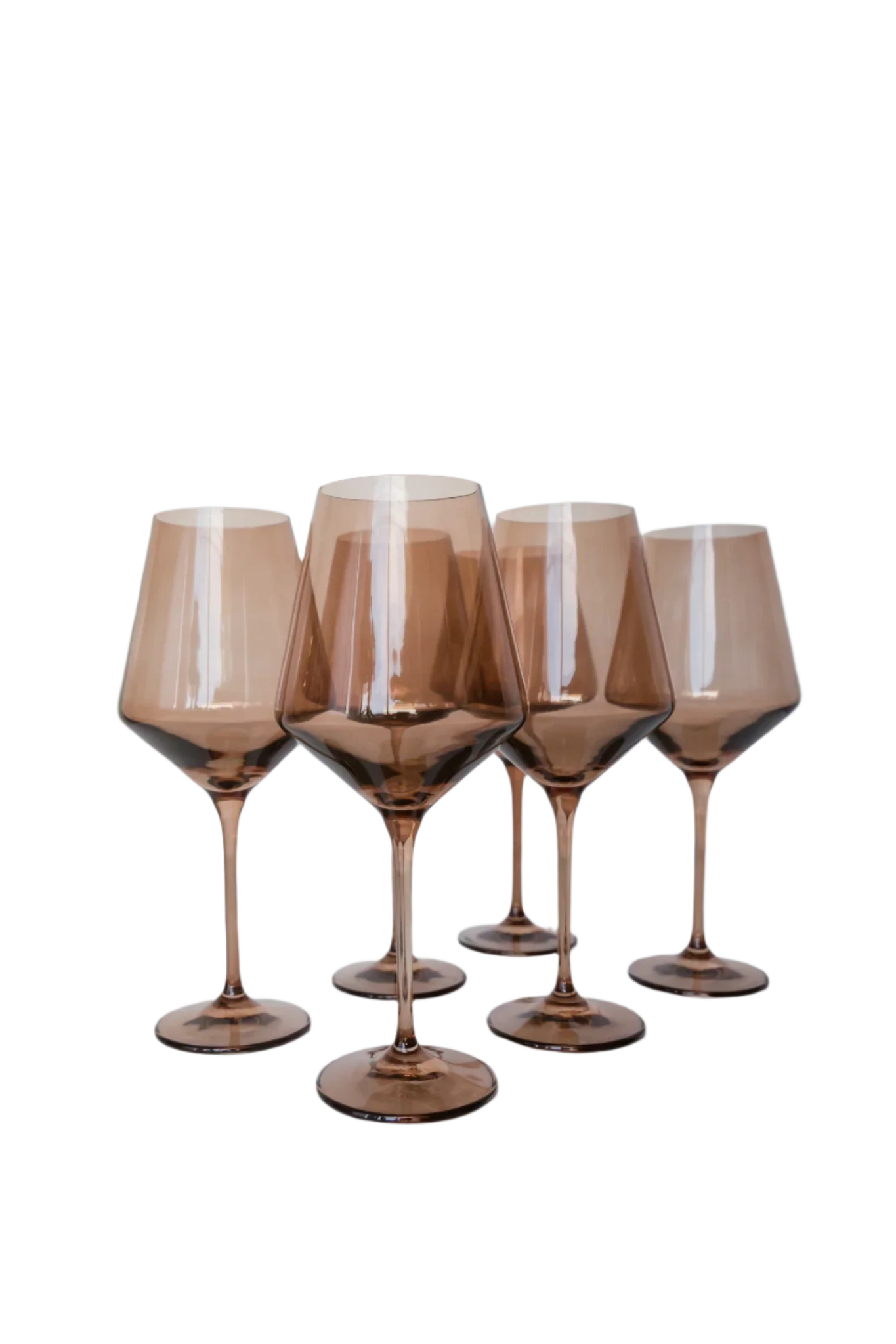 Colored Wine Stemware - Amber Smoke Set of 6 - Hosted by Kelly Gaudreau