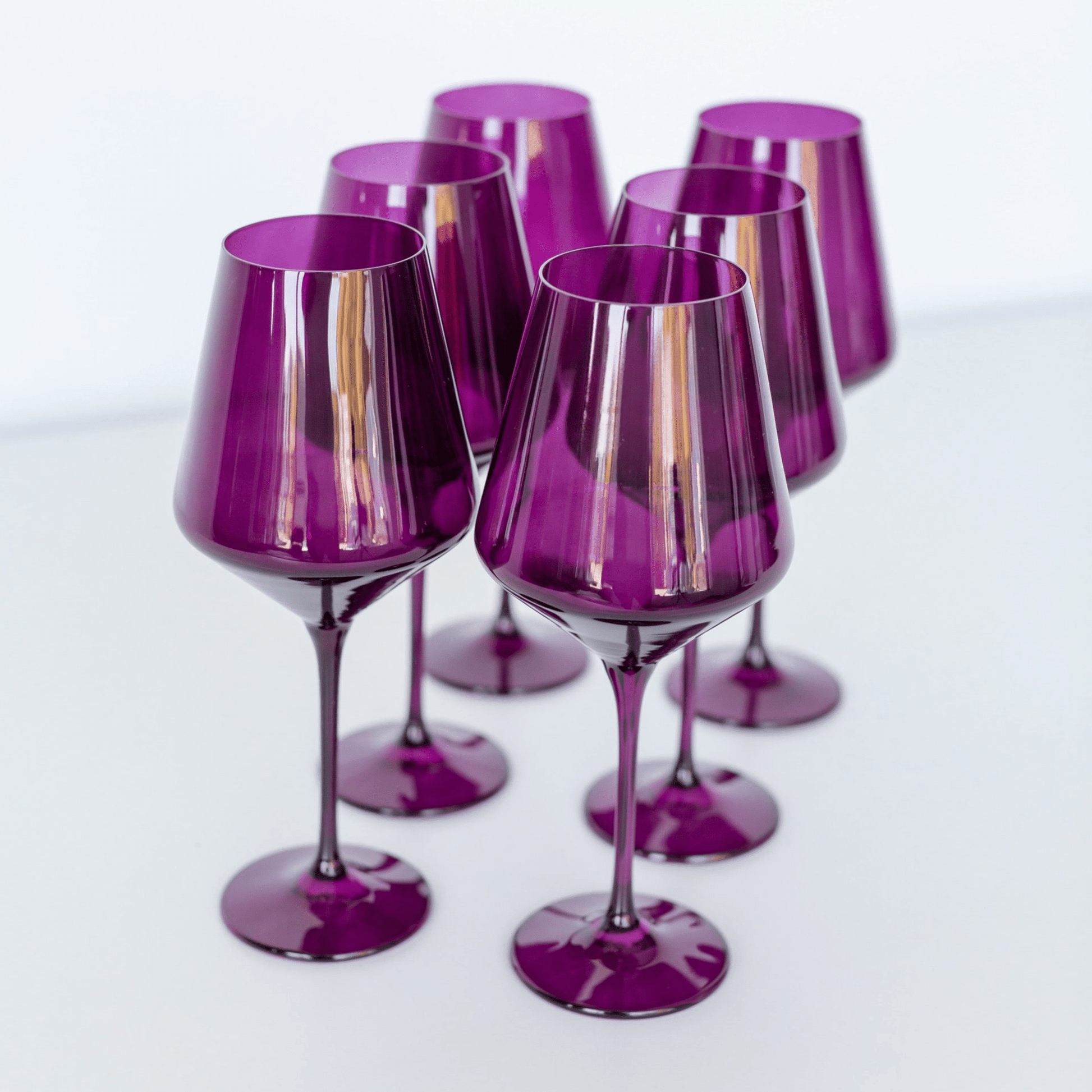Colored Wine Stemware - Amethyst Set of 6 - Hosted by Kelly Gaudreau
