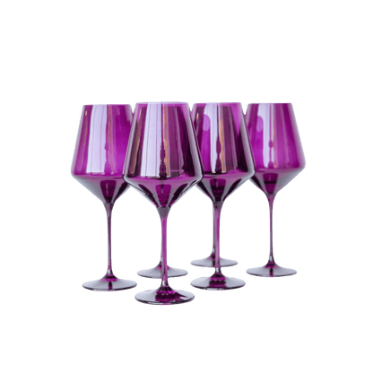 Colored Wine Stemware - Amethyst Set of 6 - Hosted by Kelly Gaudreau