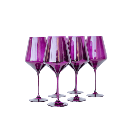 Colored Wine Stemware - Amethyst Set of 6 - Hosted by Kelly Gaudreau