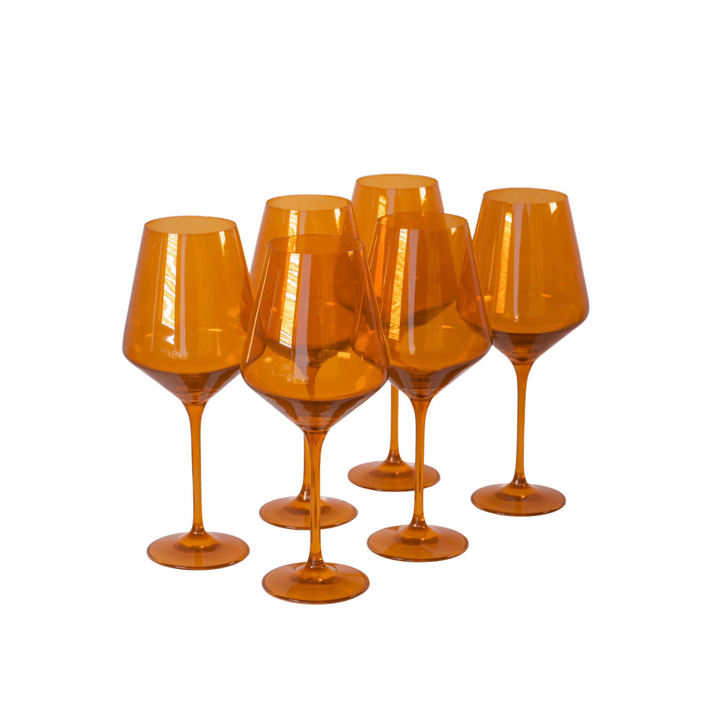 Colored Wine Stemware - Butterscotch Set of 6 - Hosted by Kelly Gaudreau
