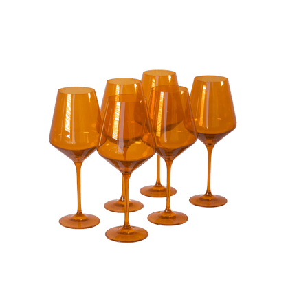 Colored Wine Stemware - Butterscotch Set of 6 - Hosted by Kelly Gaudreau