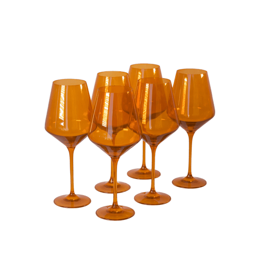 Colored Wine Stemware - Butterscotch Set of 6 - Hosted by Kelly Gaudreau