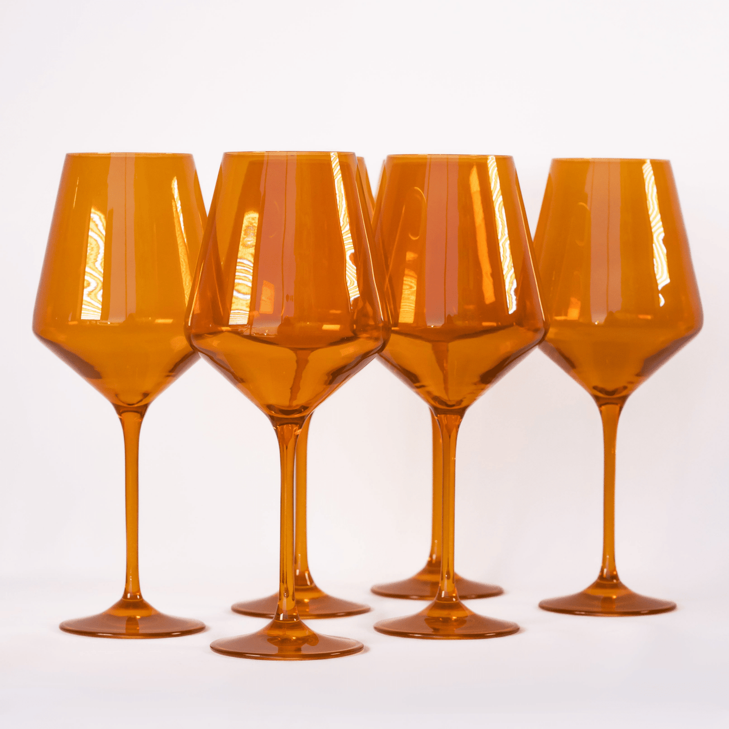 Colored Wine Stemware - Butterscotch Set of 6 - Hosted by Kelly Gaudreau
