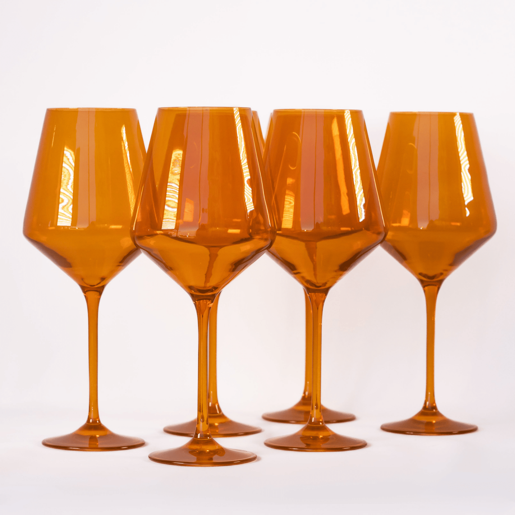 Colored Wine Stemware - Butterscotch Set of 6 - Hosted by Kelly Gaudreau