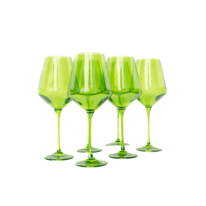 Colored Wine Stemware - Forest Green Set of 6 - Hosted by Kelly Gaudreau