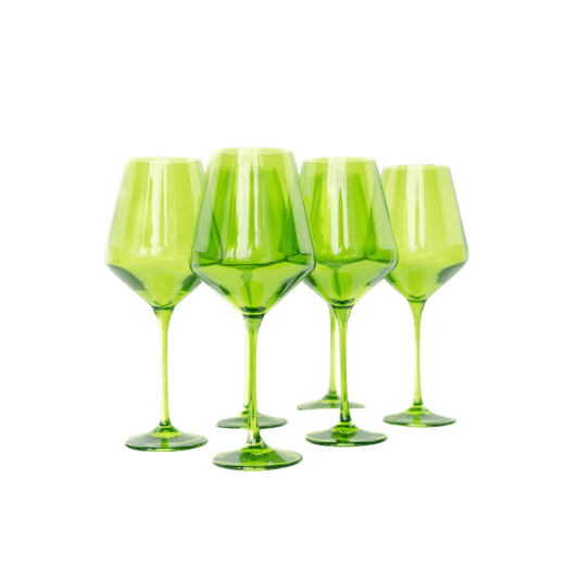 Colored Wine Stemware - Forest Green Set of 6 - Hosted by Kelly Gaudreau
