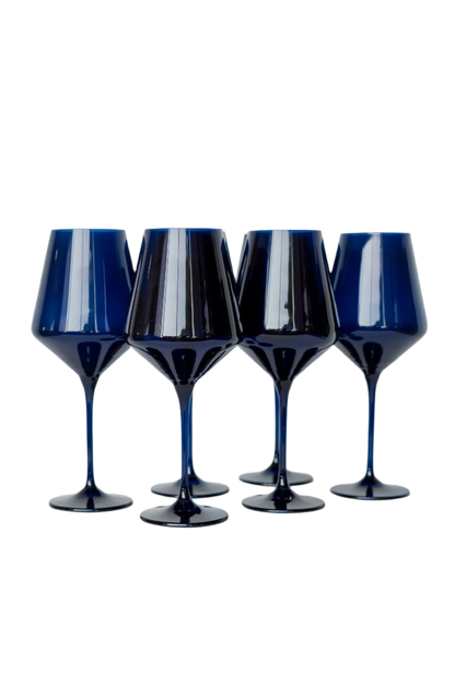 Colored Wine Stemware - Midnight Blue Set of 6 - Hosted by Kelly Gaudreau