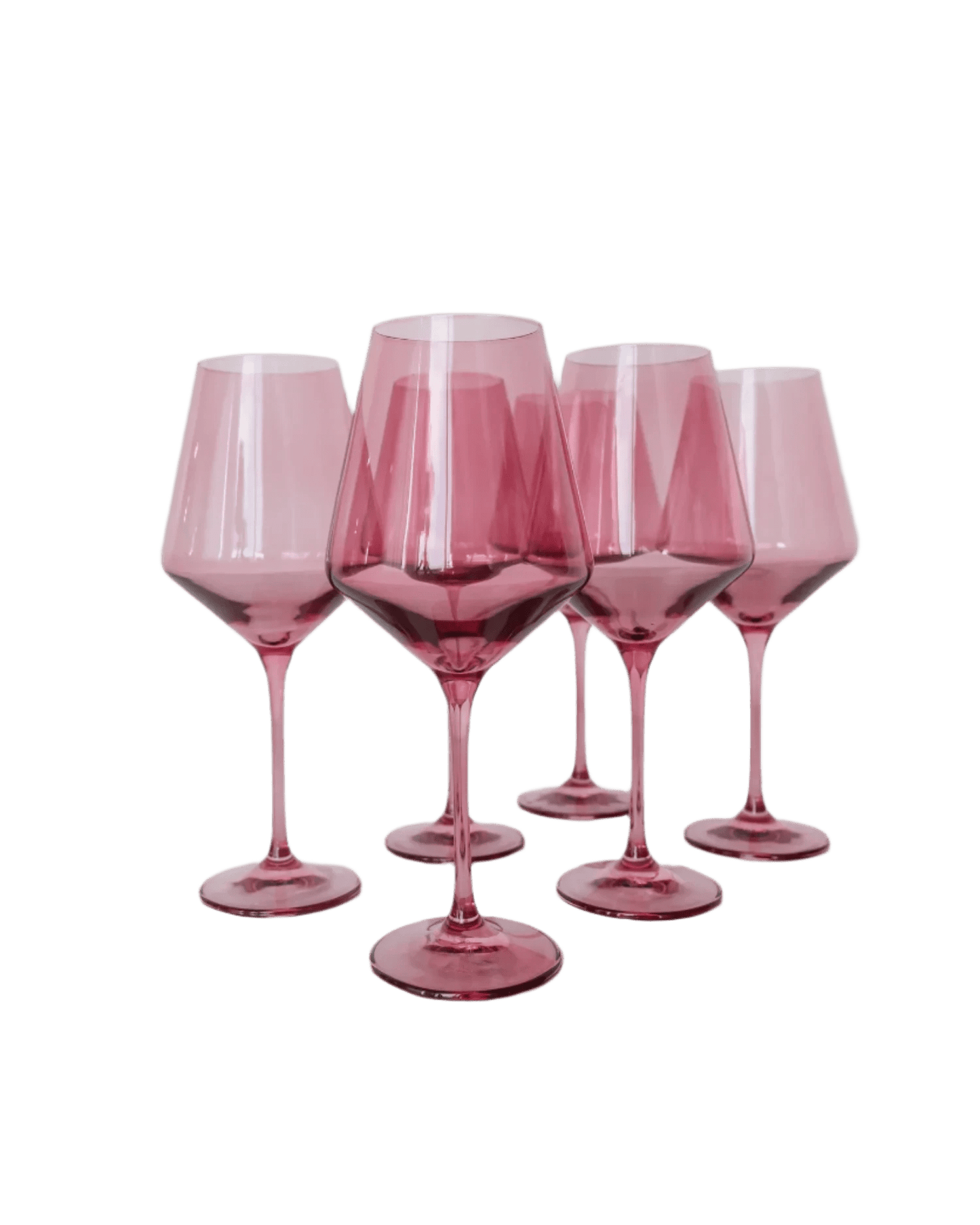 Colored Wine Stemware - Rose Set of 6 - Hosted by Kelly Gaudreau