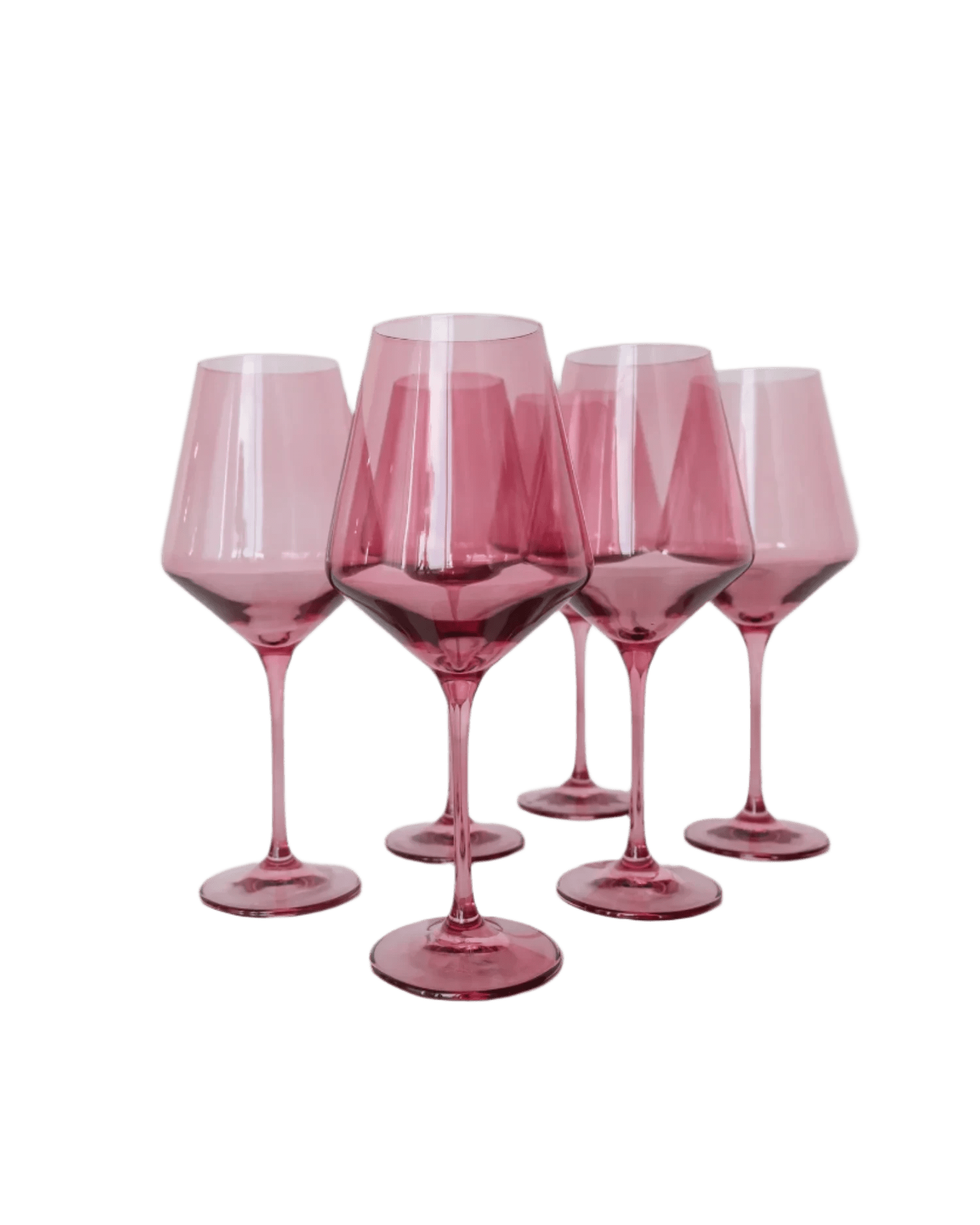 Colored Wine Stemware - Rose Set of 6 - Hosted by Kelly Gaudreau