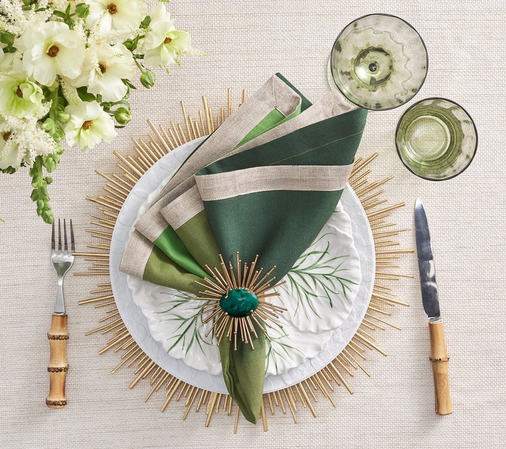 Cool Toned Dip Dye Napkins - Set of 4 - Hosted by Kelly Gaudreau