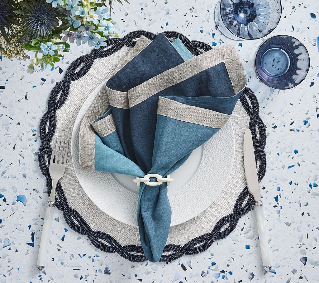 Cool Toned Dip Dye Napkins - Set of 4 - Hosted by Kelly Gaudreau