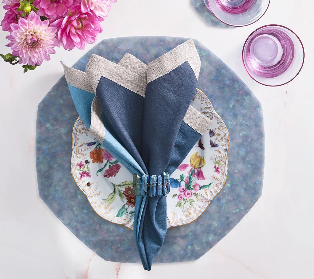 Cool Toned Dip Dye Napkins - Set of 4 - Hosted by Kelly Gaudreau