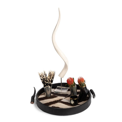 Cow Horn Vase with Gold Trim - Hosted by Kelly Gaudreau