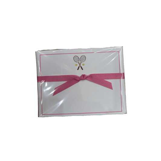 Crossed Tennis Stationary Set - Pink - Hosted by Kelly Gaudreau
