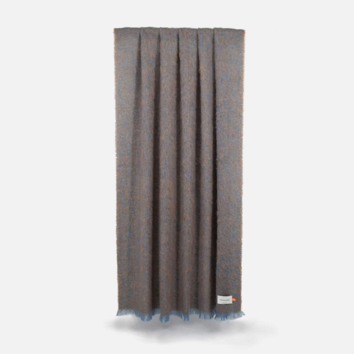 Clash Mohair Throw Blanket - Cocoa Blue