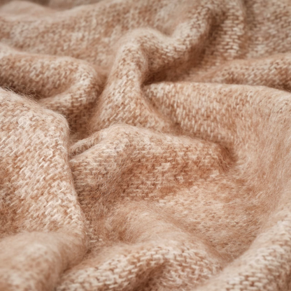 Mooneen Mohair Throw Blanket - Cocoa