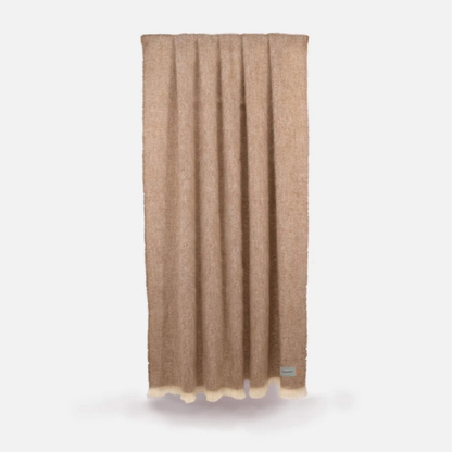 Mooneen Mohair Throw Blanket - Cocoa