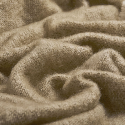 Mooneen Mohair Throw Blanket - Olive