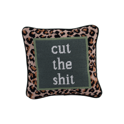 Cut The Shit Needlepoint Pillow - Hosted by Kelly Gaudreau