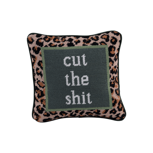Cut The Shit Needlepoint Pillow - Hosted by Kelly Gaudreau