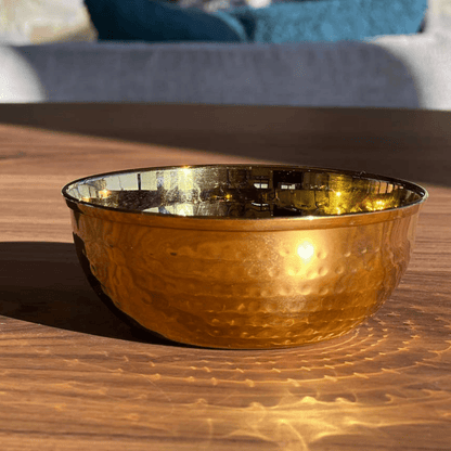 Dal Serving Bowl - Hammered Stainless Steel - Hosted by Kelly Gaudreau
